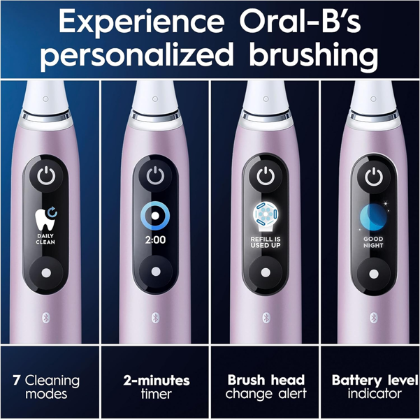 Oral-B iO9 Rose Quartz IMMERSE Electric Toothbrush - Pink