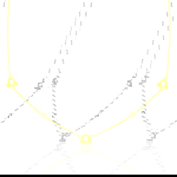 Say It With Libra Necklace with CZ Stones - Yellow Gold Plated