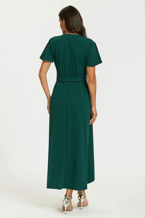 FS Collection Wrap Maxi Dress In Green