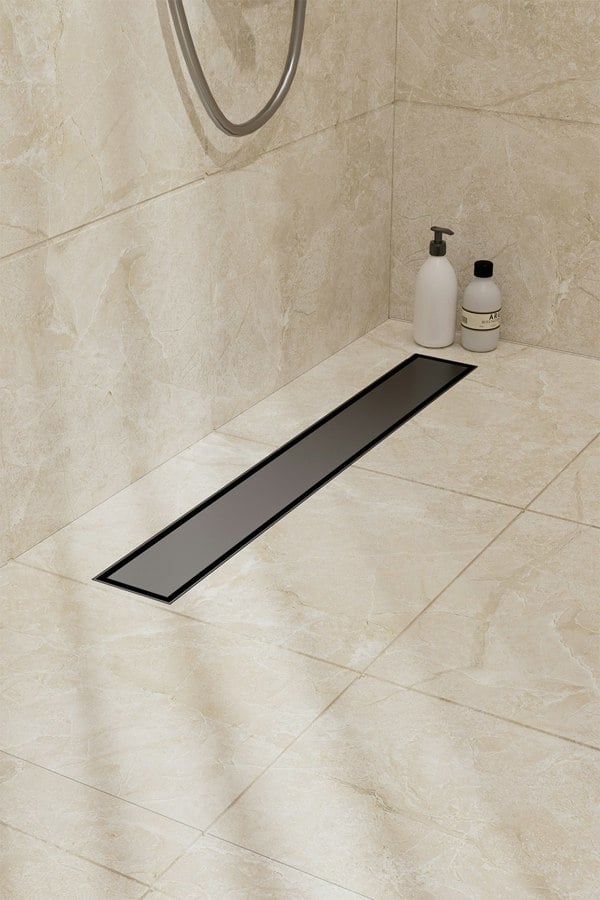 Living and Home 50cm Stainless Steel 2-in-1 Siphonic Linear Insert Shower Drain- Adjustable Height & Slope, Removable Cover, Filter & Siphon