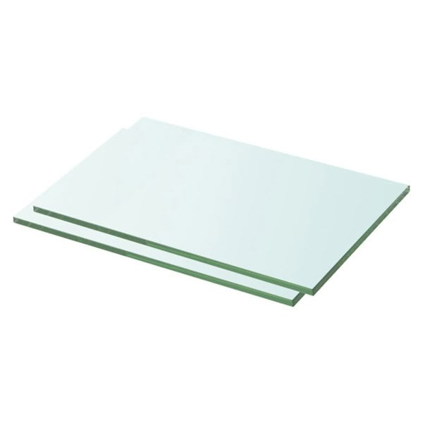 Berkfield Shelves 2 pcs Panel Glass Clear 30x15 cm