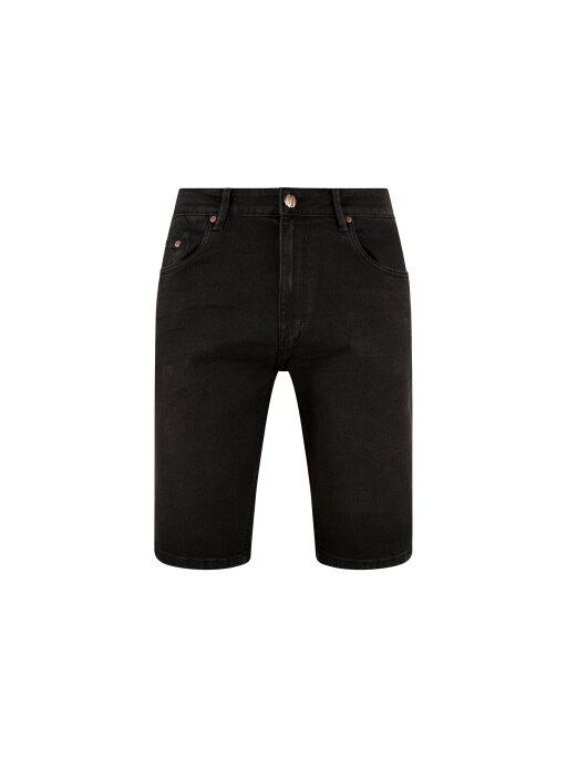 MISH MASH Paul Washed Jean Shorts - Black
