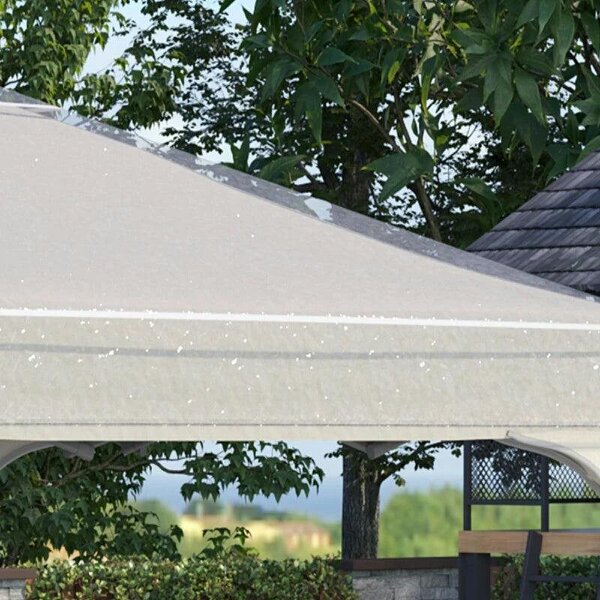 3 x 3 (m) Gazebo Protective Cover, Waterproof Transparent Gazebo Replacement Canopy Cover Top for Canopy and Tent