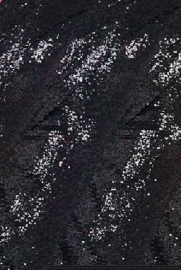 One Shoulder Sequin Evening Maxi - Black DR4069