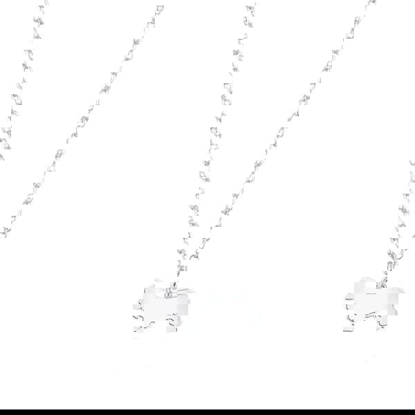 Long Haired Dachshund Silhouette Silver Necklace - Personalised - MYLEE London