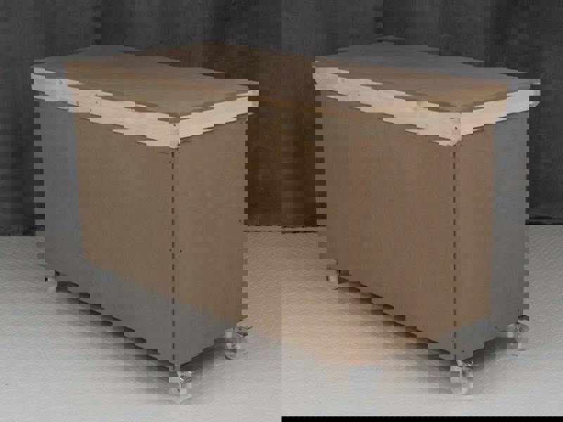 Arbor Garden Solutions Wooden MDF Top Workbench With Lockable Cupboard (V.9) with wheels