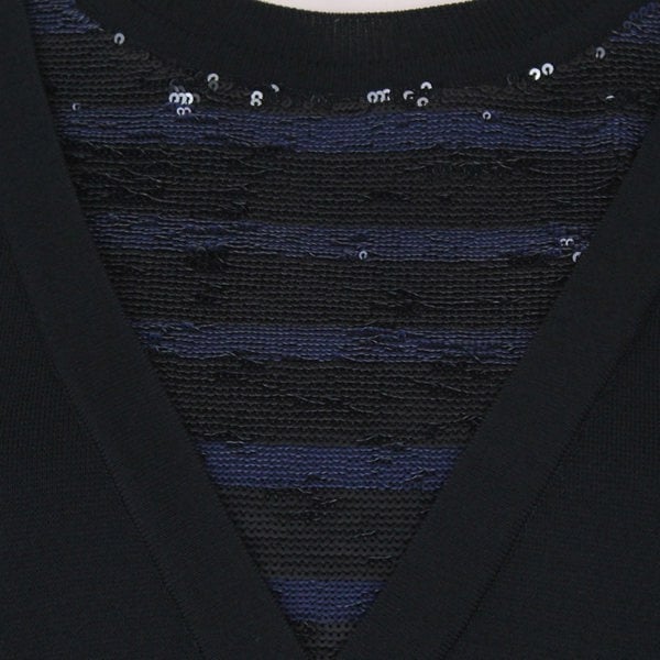 Sonia Rykiel luxurious finely knit black tunic top 
