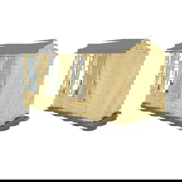 Shire Westminster 13x7 12mm interlock Clad wooden Summerhouse