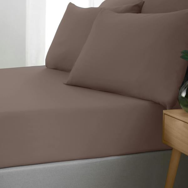 Catherine Lansfield So Soft Non-Iron Fitted Sheet Chocolate