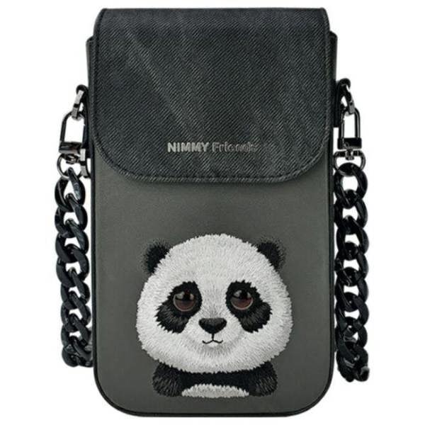 Nimmy Friends Big Eyed Pet 2.0 Panda Phone Bag Black - N-XDY-SJB-06