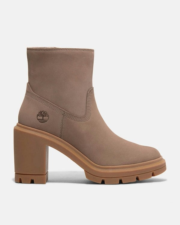 Timberland Allington Heights Mid Zip Up Womens Boots - Taupe Nubuck