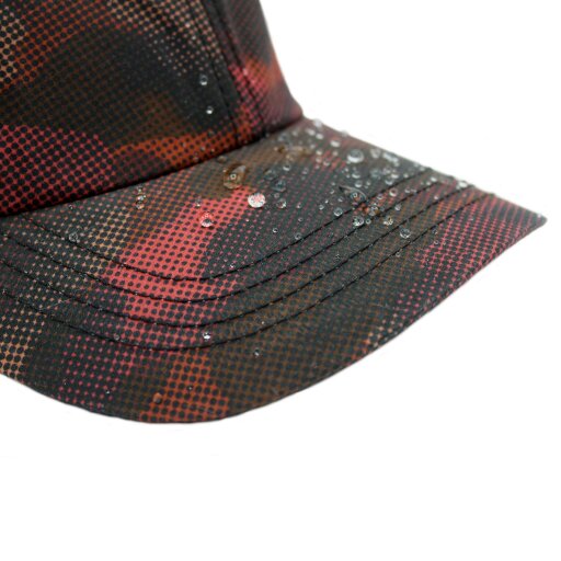 Heather Hats & Accessories Water Resistant Waxed Cotton Baseball Trucker Cap, Cotton Lining, Outdoor Wear, Red
