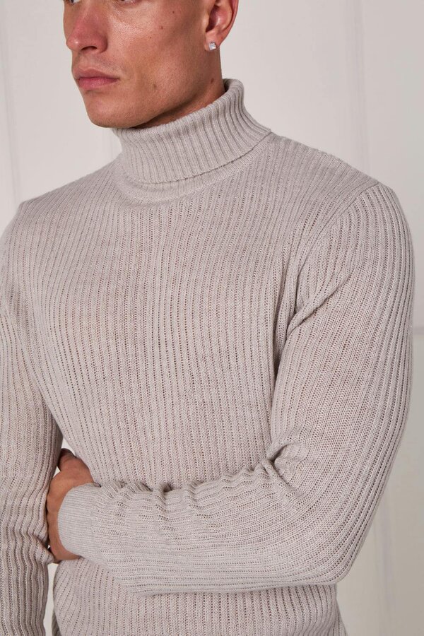 Men’s Ribbed Turtleneck Jumper