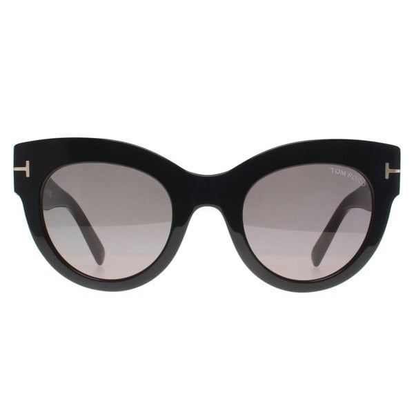 Tom Ford Sunglasses Lucilla FT1063 01C Shiny Black Smoke Mirror