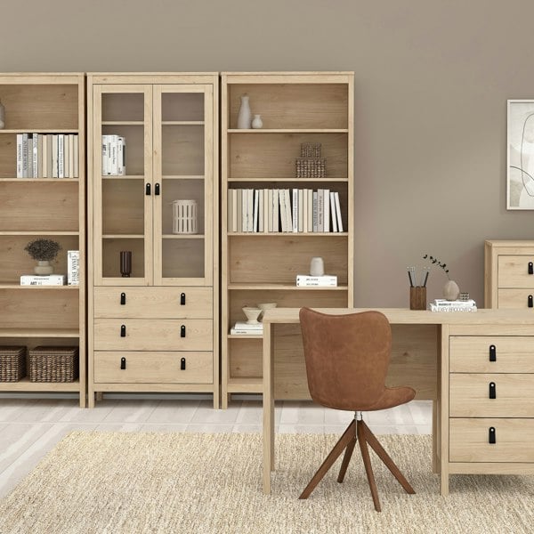 Furniture To Go Barcelona Bookcase in Jackson Hickory Oak
