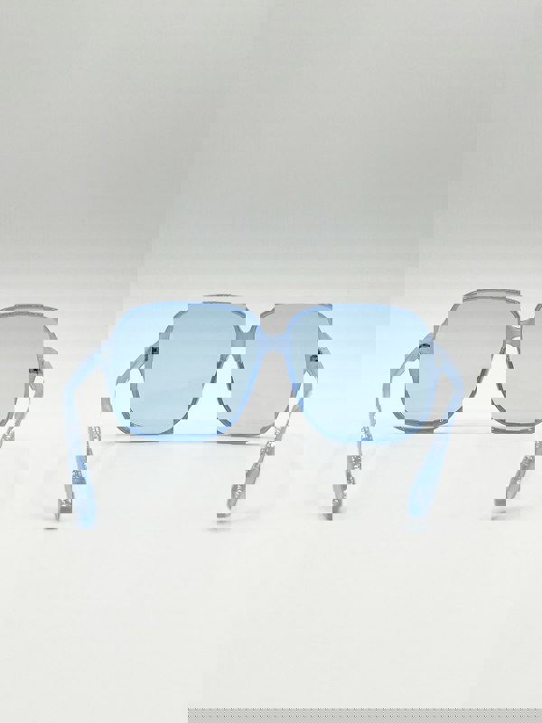 SVNX Granny Vintage Style Lightweight  Frame Sunglasses in Blue