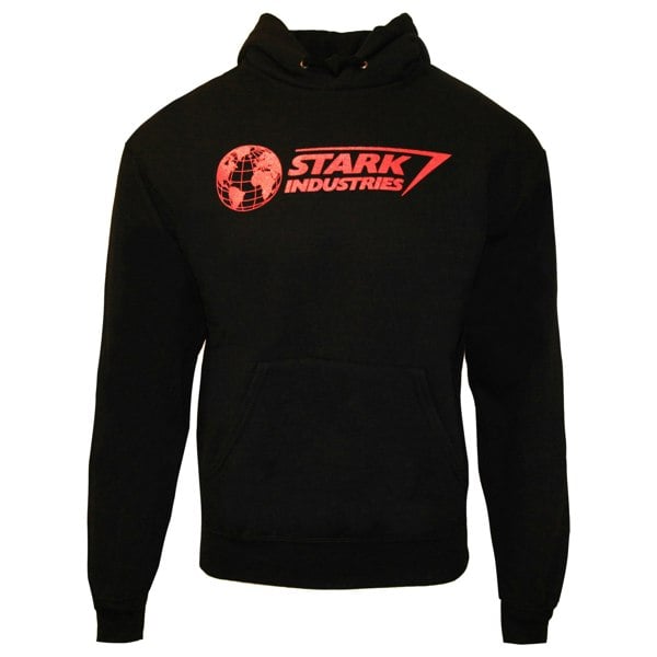 Marvel Unisex Adult Stark Industries Hoodie - Black/Red