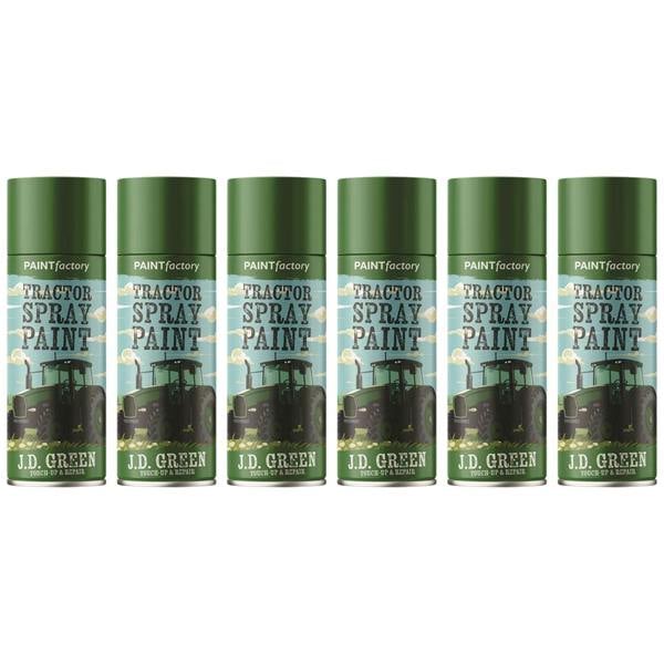 Paint Factory 6X - Tractor Spray Paint John Deere Green 400ml