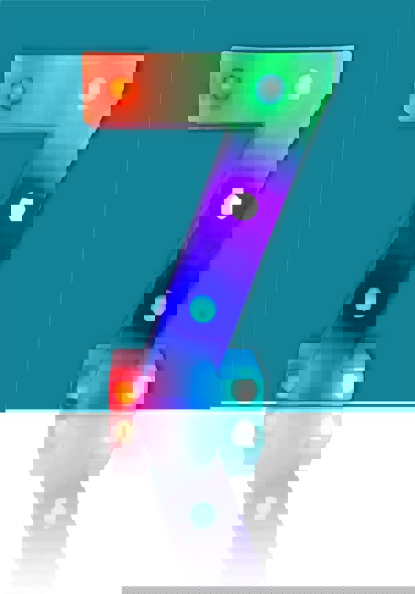 St Helens Battery Operated RGB Number With Remote Control Number 7