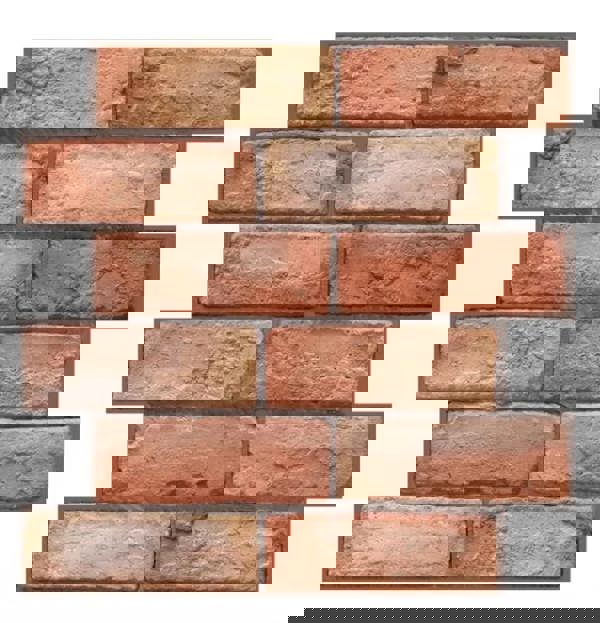 ANYHOUZ 10pcs Orange Vinyl Wall Tile Textured Brick Pattern 3D Waterproof