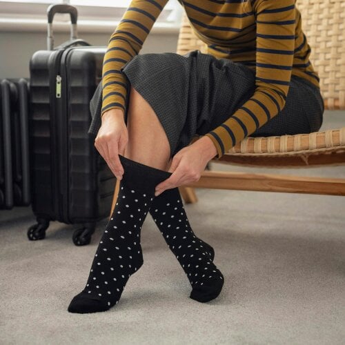 Gentle Grip 3 Pairs Ladies Cotton Rich Everyday Socks Gentle Grip Soft Top Comfort Socks
