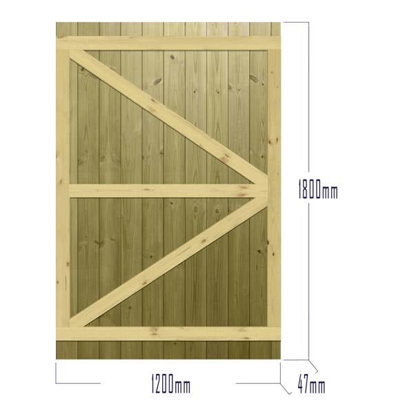 [rackhams variation] gate tongue & groove fully framed flat top [h.1800 x w.options] 3