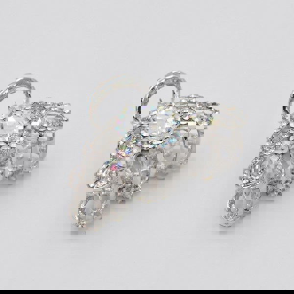 silver hair claw with diamante bulldog hair clip