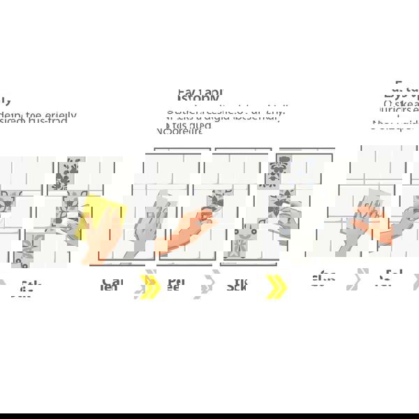 WT1563 - Palace Light Grey Moroccan Wall Tile Sticker Set - 15 cm x 15 cm - 24 pcs