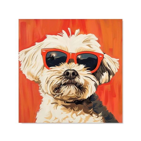 Warren Reed - Designer Cool Pup in Sunglasses Kitchen Splashback