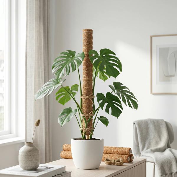HAAY TOOLS Moss Pole for Monstera & Houseplants – Natural Coir Plant Support Stake for Indoor Climbing Plants