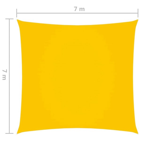 Berkfield Sunshade Sail Oxford Fabric Square 7x7 m Yellow