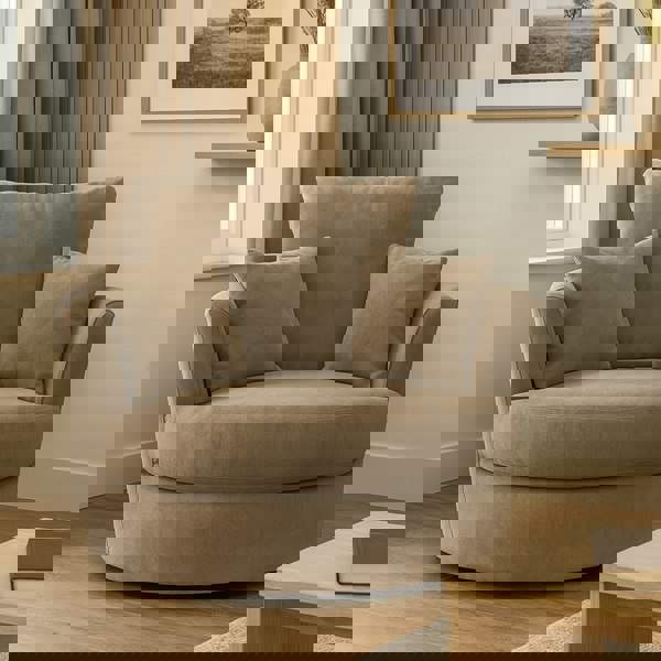 Furnishings For Less Fern Keira Fabric Swivel Chair