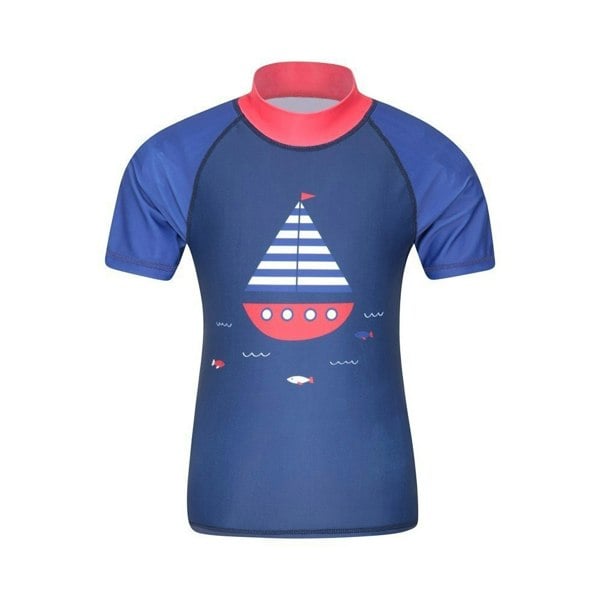 Mountain Warehouse Childrens/Kids Short-Sleeved Rash Guard - Cobalt Blue