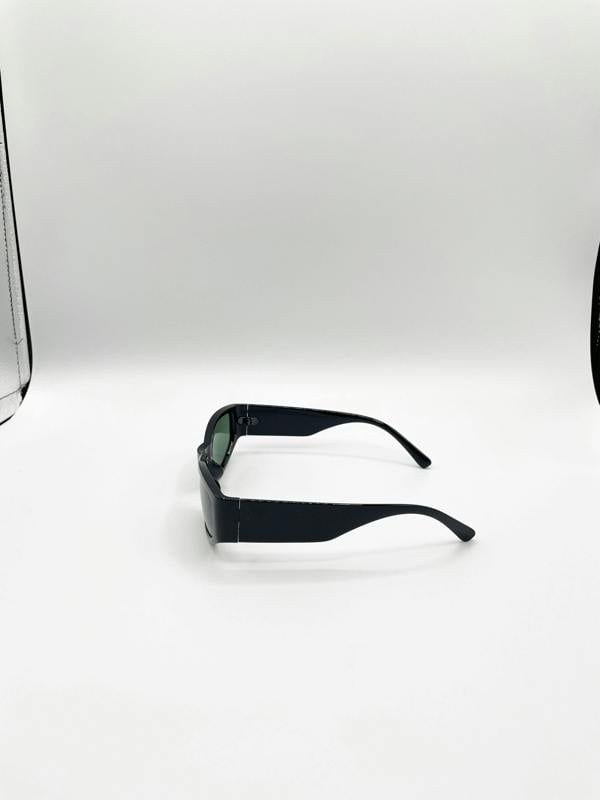 SVNX Racer Wrap Around Sunglasses In Black