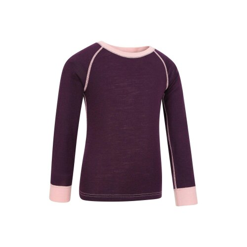 Mountain Warehouse Childrens/Kids Merino II Round Neck Base Layer Top - Blue