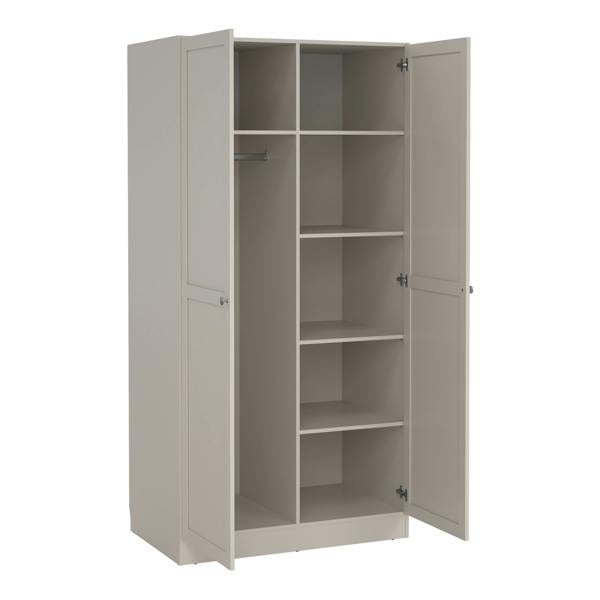 Furniture To Go Brande Wardrobe with 2 Frame Doors in Cashmere