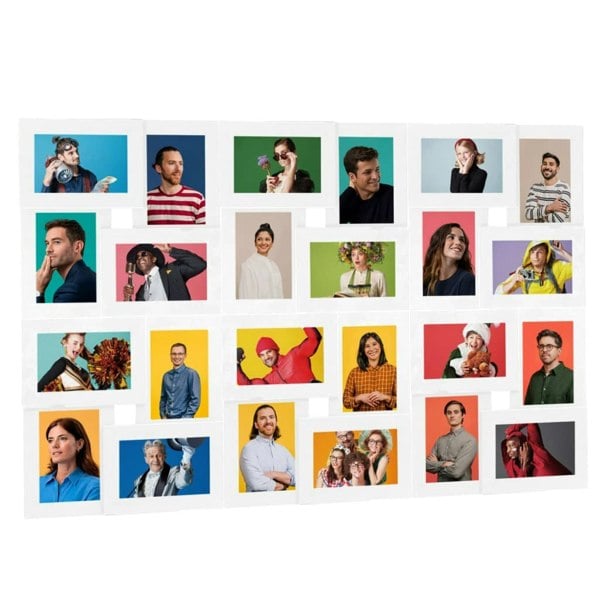 Berkfield Collage Photo Frame for 24x(10x15 cm) Picture White MDF