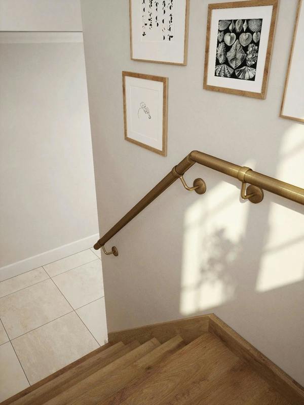 Handrails Direct Loxley Antique Brass Half Turn Handrail