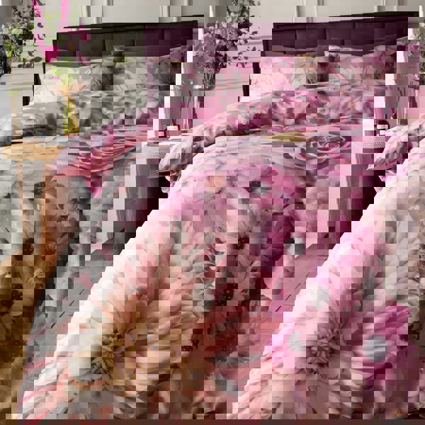 Catherine Lansfield RHS x Catherine Lansfield Rosemoor Floral So Soft Duvet Cover Set Pink