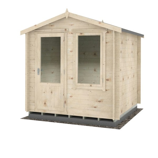Shire Peckover 8x8 Log Cabin 19mm interlock  Cladding - Best Shed
