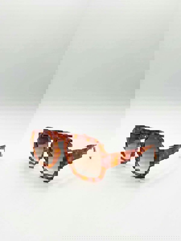 SVNX Retro Navigator Sunglasses in Burnt Rust