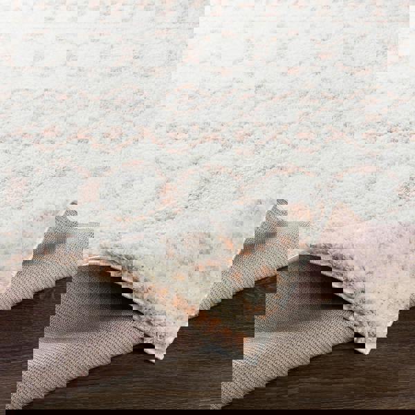 Livabliss Aliyah Shag-Global Pink Ivory Plush Soft Pile Rug