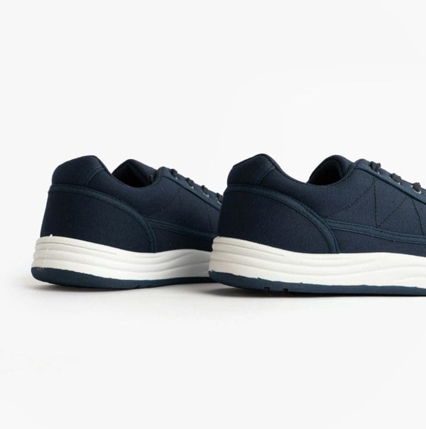 DEK CHARLIE Mens Canvas 5 Eyelet Leisure Trainers Navy