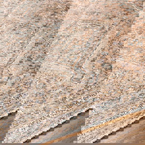 Livabliss Amelie-Washable Light Brown Traditional Vintage Boho Rug