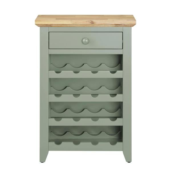 Statement Furniture Florence Wine Rack with Drawer Wooden 16 Wine Bottle Storage Assembled