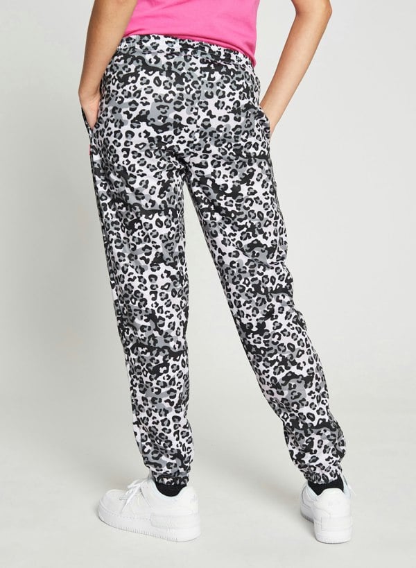 Beat Girlz Club Wild Girls Jogger - Black Leopard Print
