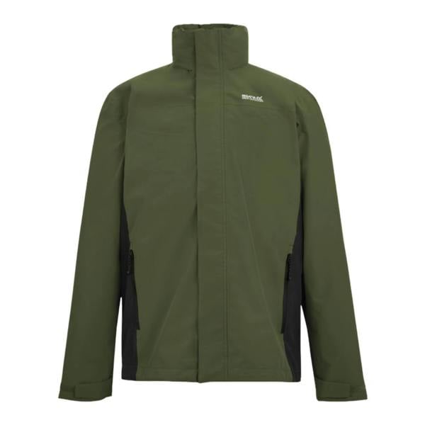 Regatta Mens Matt II Waterproof Jacket - Dark Khaki/Black - 