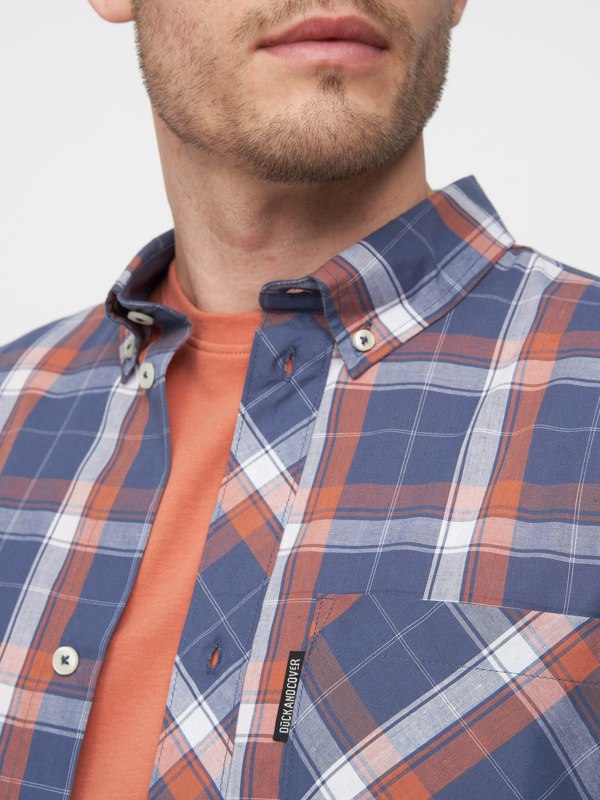 Duck and Cover Lennmore Shirt - Navy Check