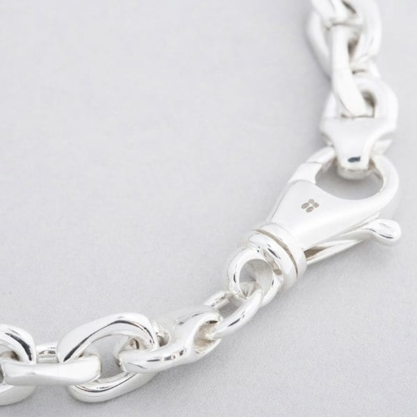 T. H. Baker Argentium Silver Flat Curb Chain Bracelet ARG-94301-7.5