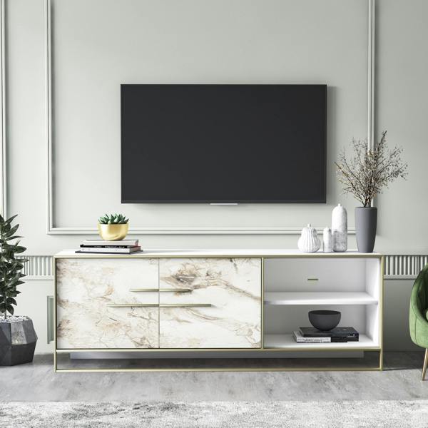 Decorotika Polka  Modern Tv Stand TV Cabinet for TV's up to 70"